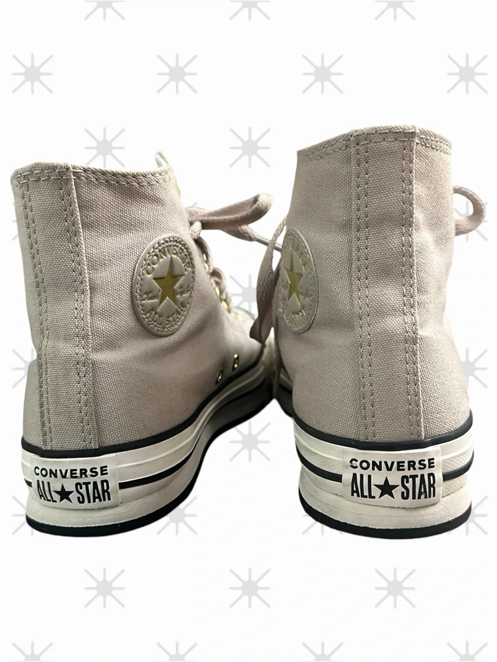 Converse Kids High-Top Sneakers in Light Beige